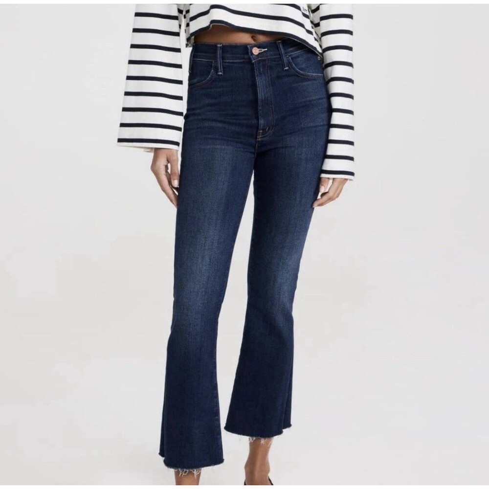 Mother Jeans Size 24 / 0 The Hustler Ankle Fray Home Movies Blue Denim 26" Waist